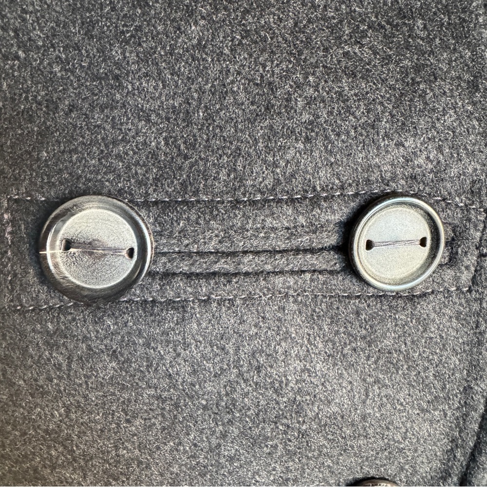 Zara Woman size Small military grey wool jacket with buttons. Great condition! - Picture 4 of 7